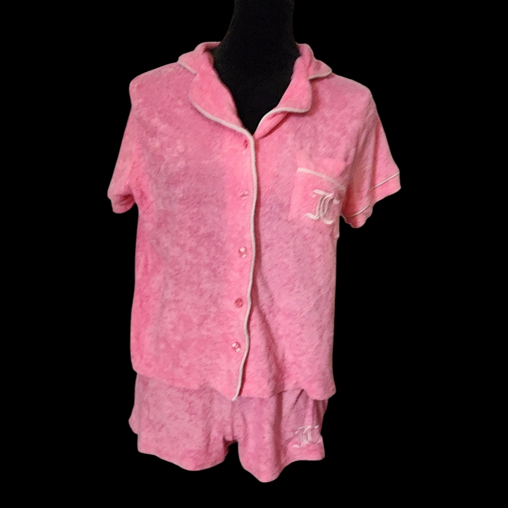 Juicy Couture Pink Terry Cloth PJ SET - Picture 6 of 9